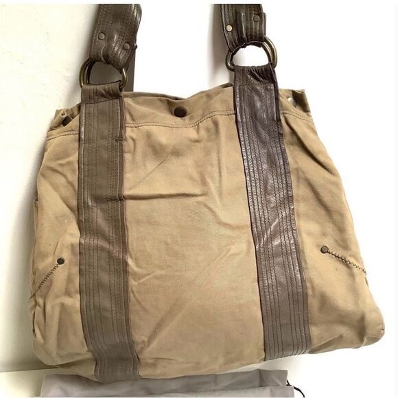 Mike & Chris Vintage Large Shoulder Hobo Bag/Workbag. Two snap side pockets tote - Picture 4 of 13